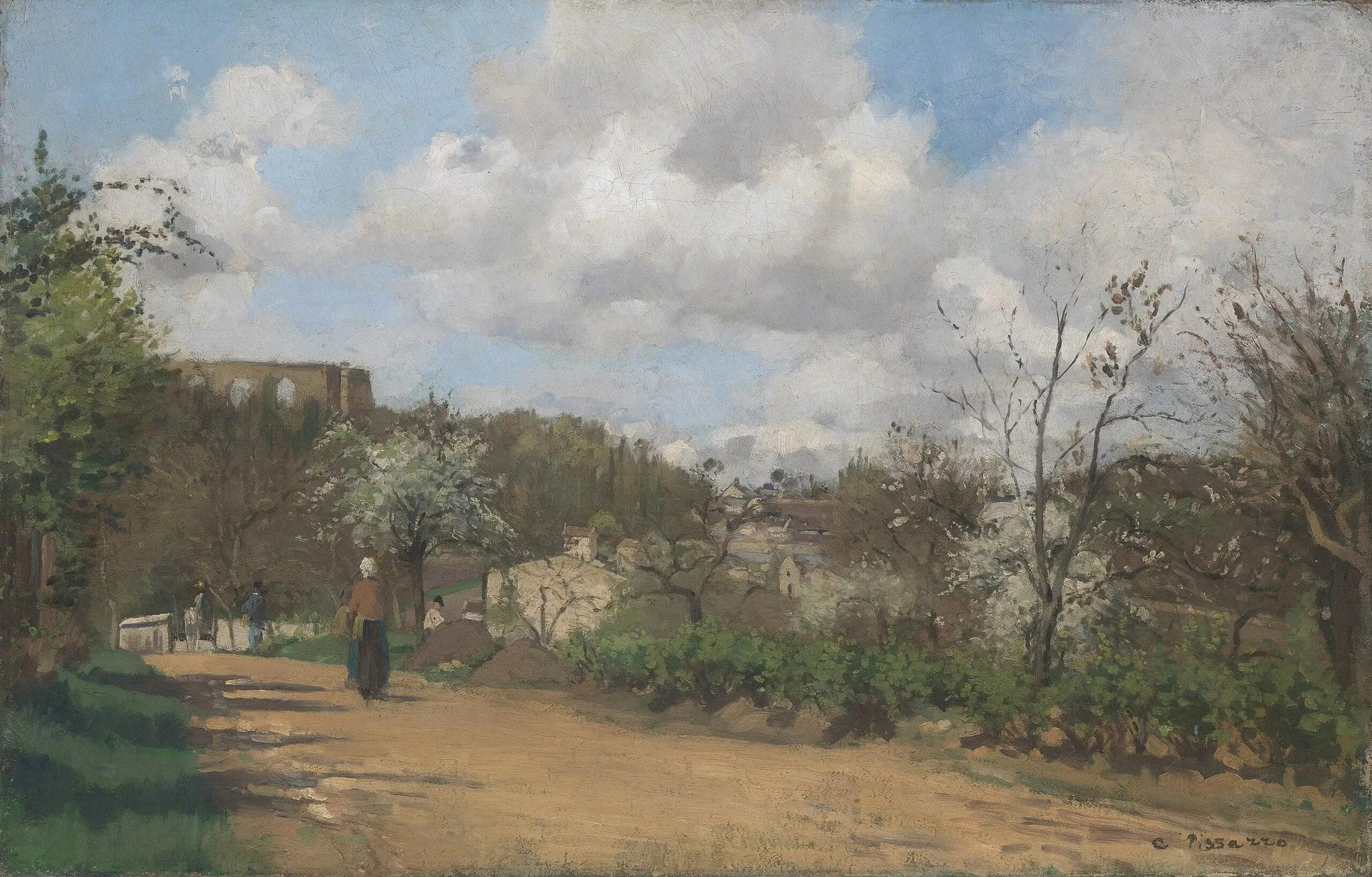 Vue de Louveciennes - Camille Pissarro image 1 reproduction de peinture à l’huile