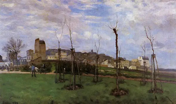 Vue de Montmartre, depuis la Cité des Fleurs aux Batignolles - Alfred Sisley image 1 tableau peint à l’huile sur toile