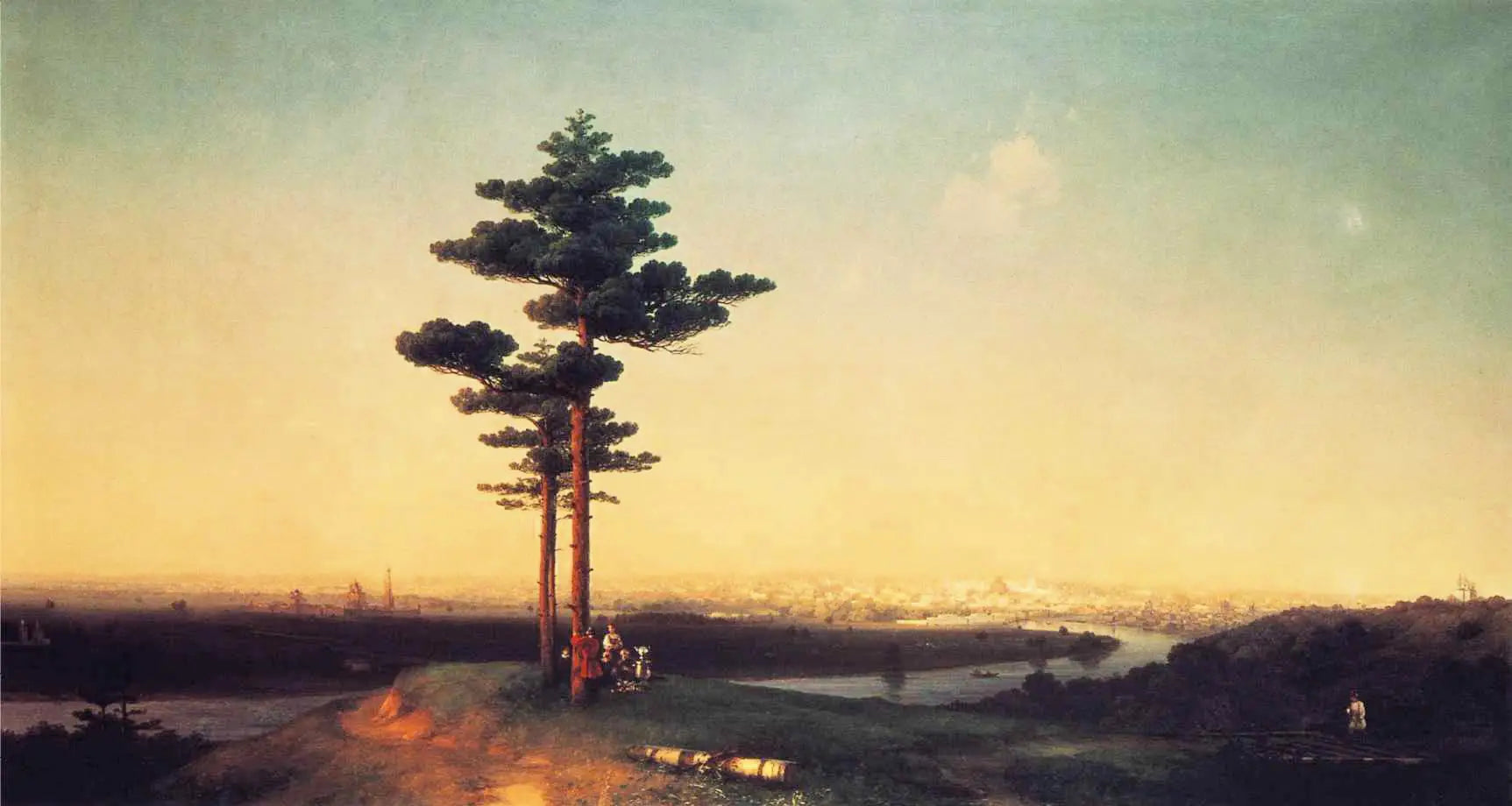 Vue de Moscou depuis la colline des Moineaux - Ivan Aïvazovski image 1 reproduction de peinture à l’huile