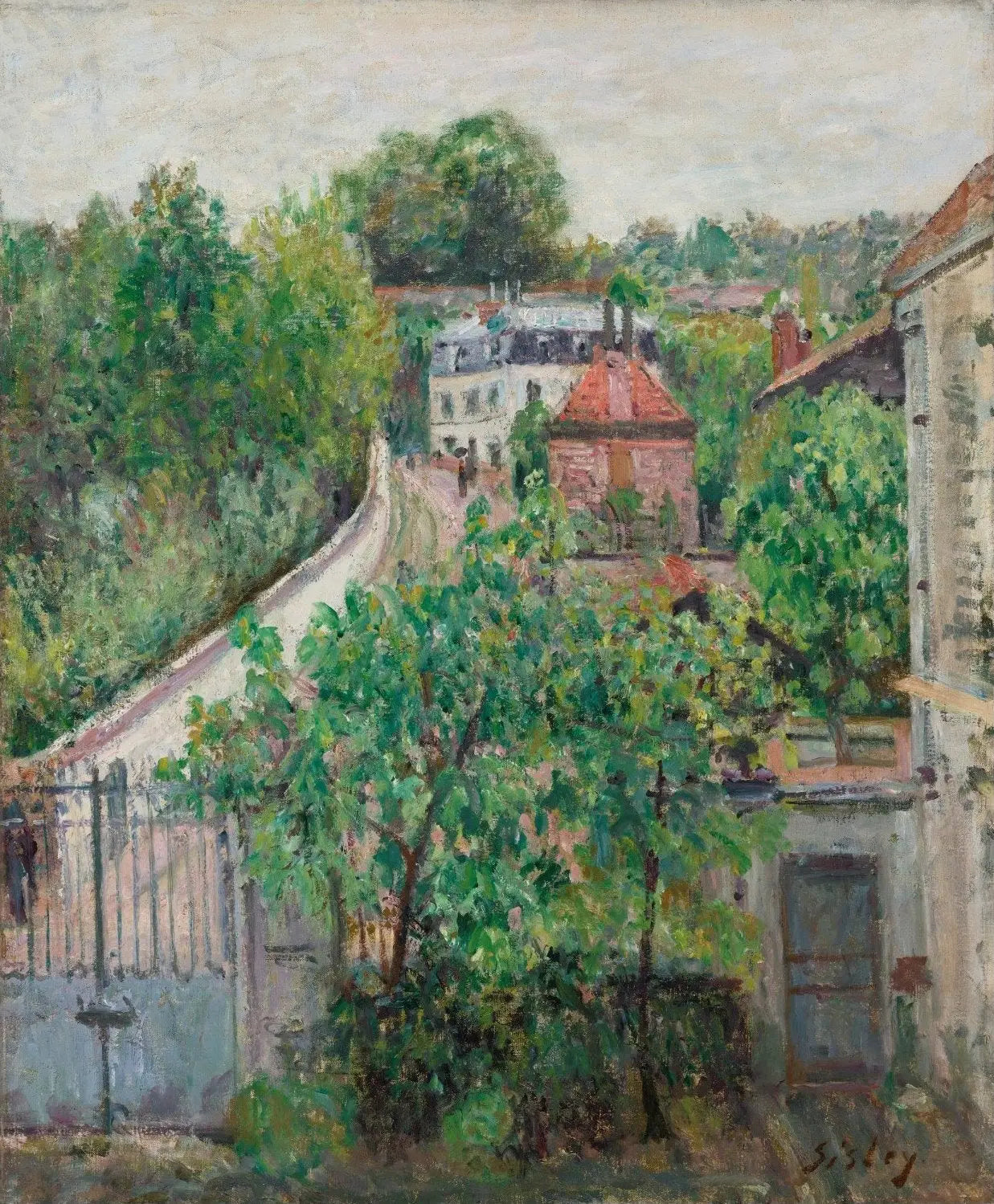 Vue de Sèvres - Alfred Sisley image 1 reproduction artisanale de tableau