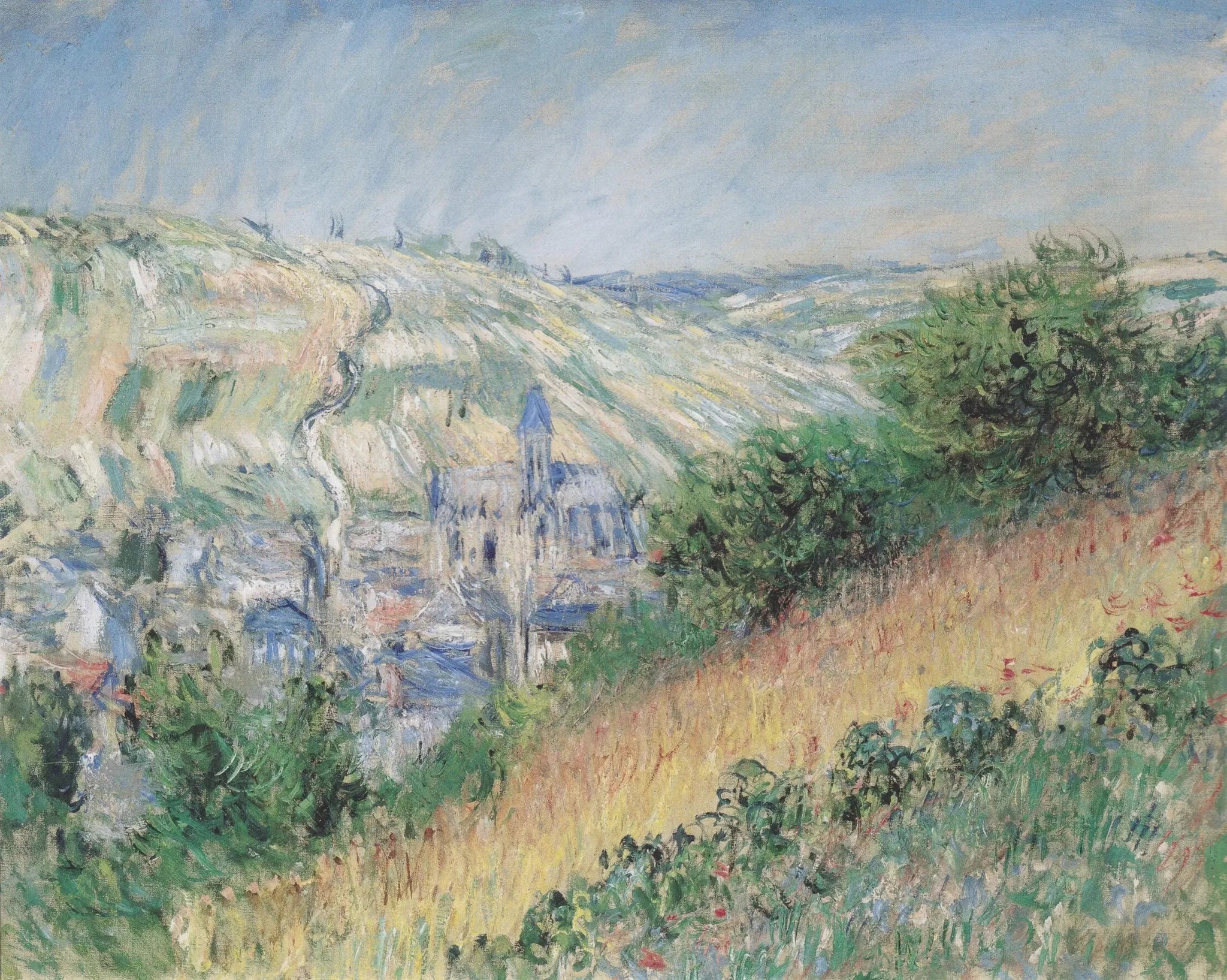 Vue de Vétheuil - Claude Monet image 1 reproduction de peinture à l’huile