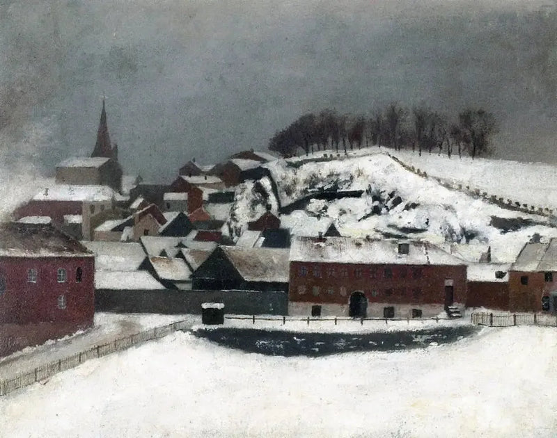 มุมมองจาก Fossveien 7 มุ่งหน้าไปยัง Bergfjerdingen - Edvard Munch