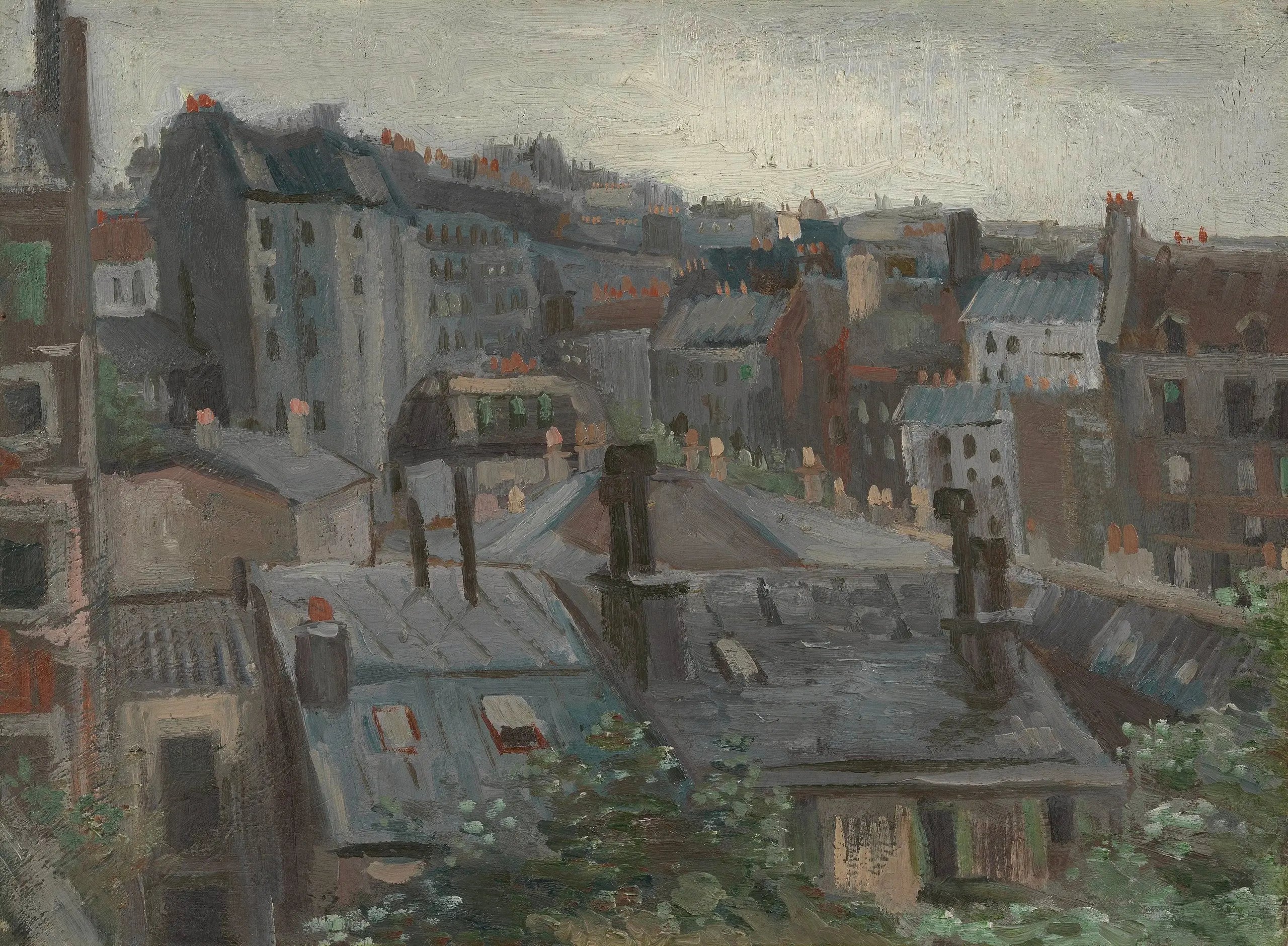 Vue depuis l'atelier de Vincent - Vincent van Gogh image 1 reproduction de peinture à l’huile