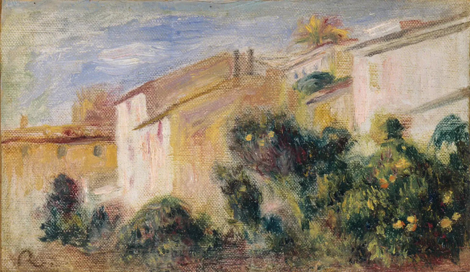 Vue du jardin de la villa - Pierre-Auguste Renoir image 1 reproduction artisanale de tableau