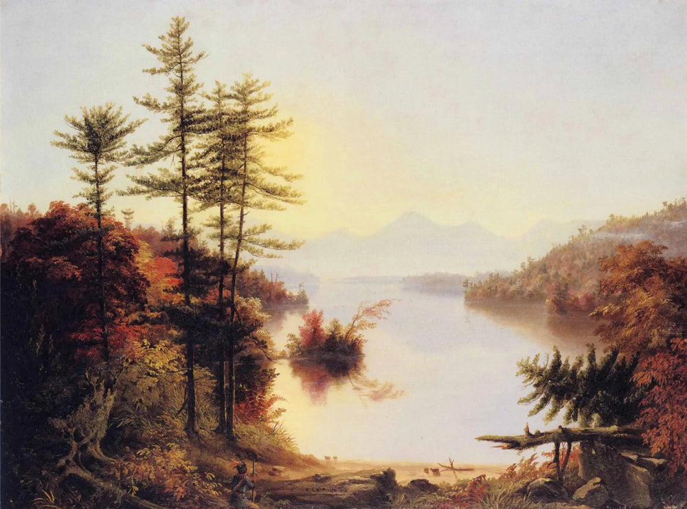 Vue du lac Winnipiseogee - Thomas Cole image 1 copie de tableau peinte à la main