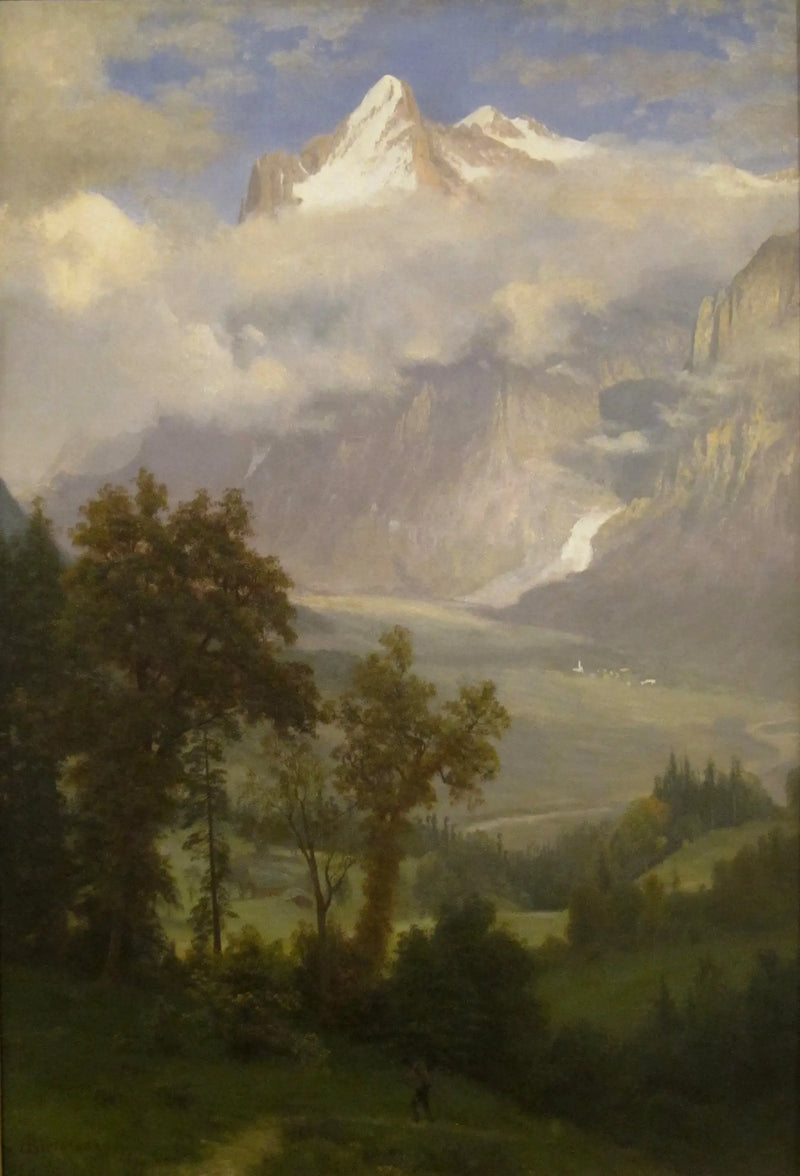 วิวของ Wetterhorn จากหุบเขากรินเดลวัลด์ - Albert Bierstadt