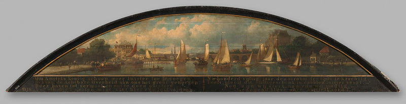 Vue du Hoge Sluis à Amsterdam, depuis la marina d'Amstel - Johan Adolph Rust