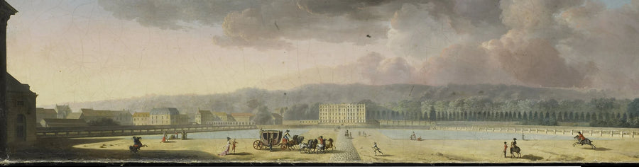 Vue d'un palais dans un paysage vallonné - Henri Salembier