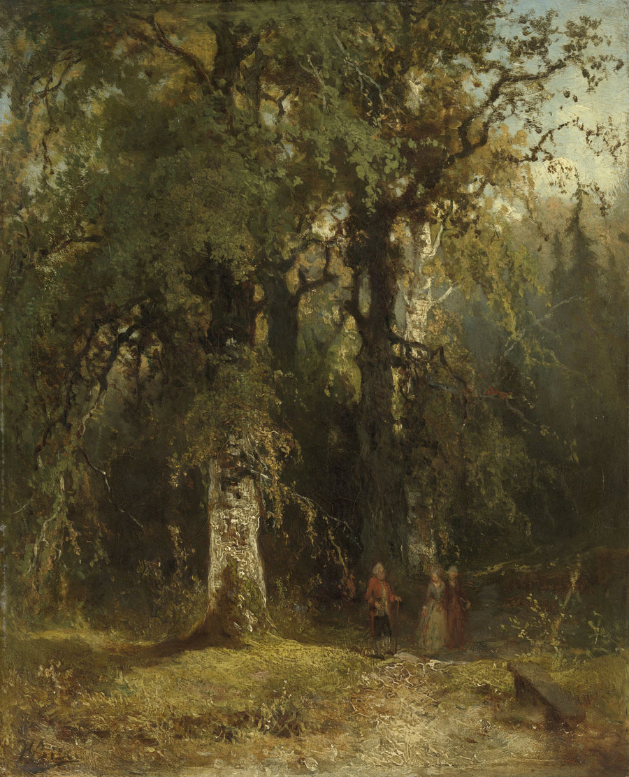 Vue sur la forêt - Johannes Warnardus Bilders