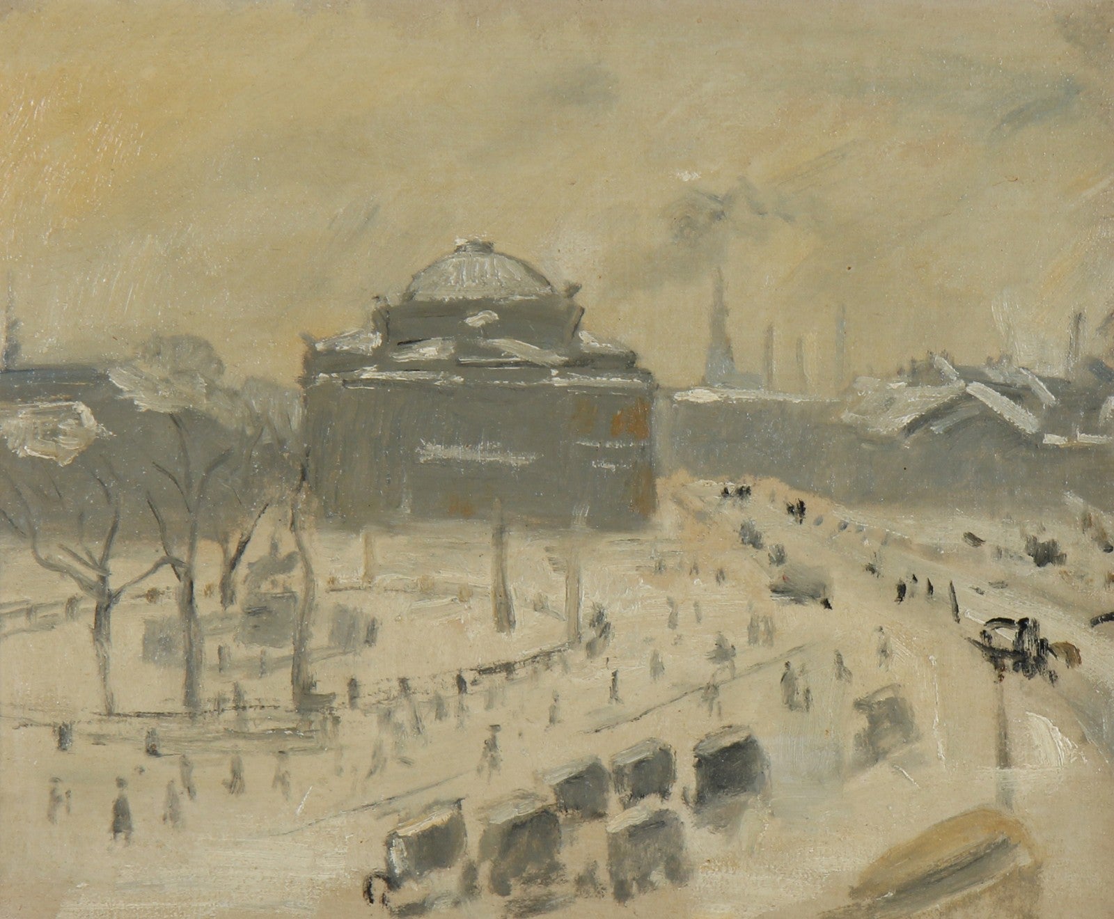 Vue sur Kongens Nytorv, Copenhague. - Michael Peter Ancher image 1 tableau peint à l’huile sur toile