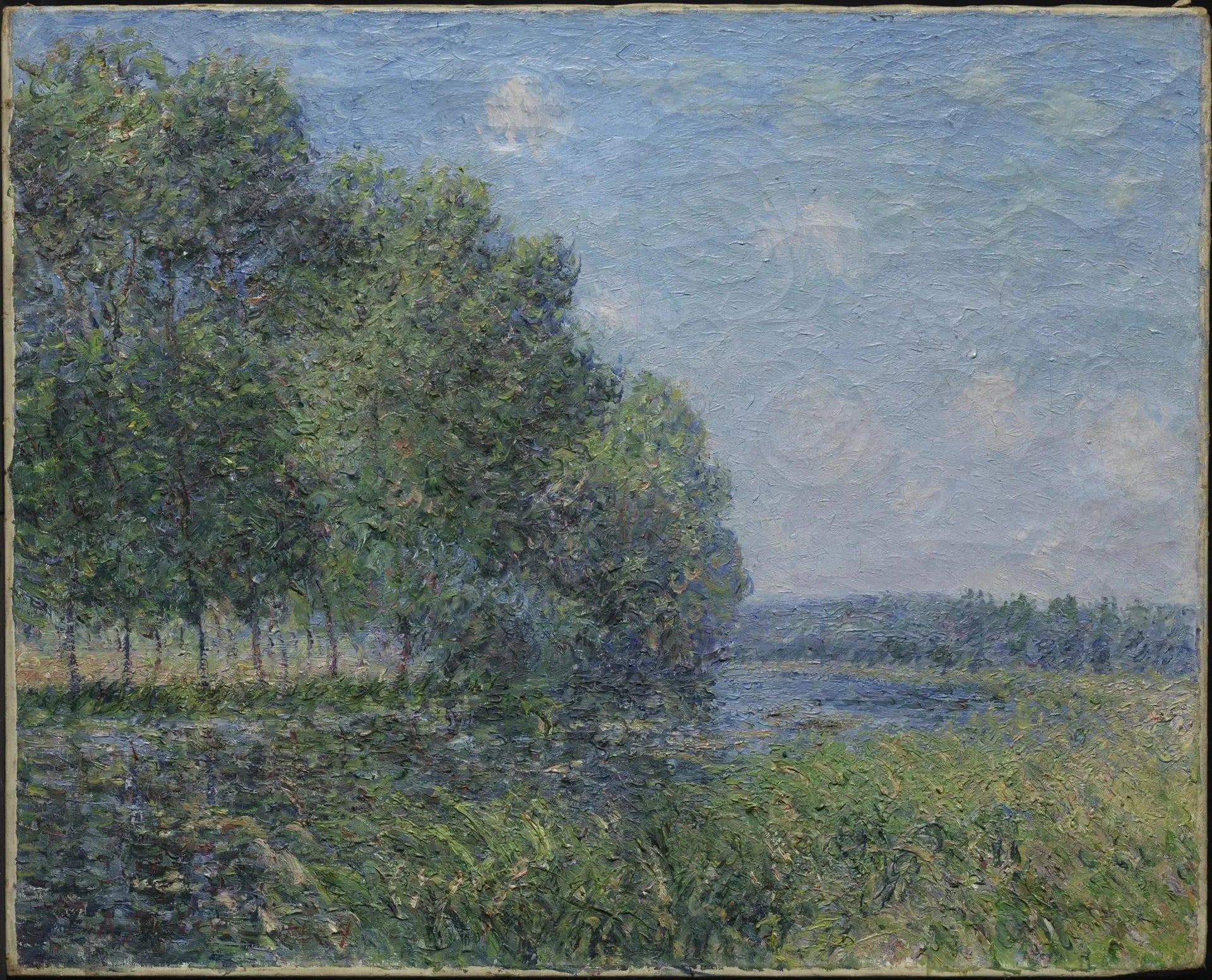 Vue sur la rivière - Alfred Sisley image 1 reproduction de peinture à l’huile