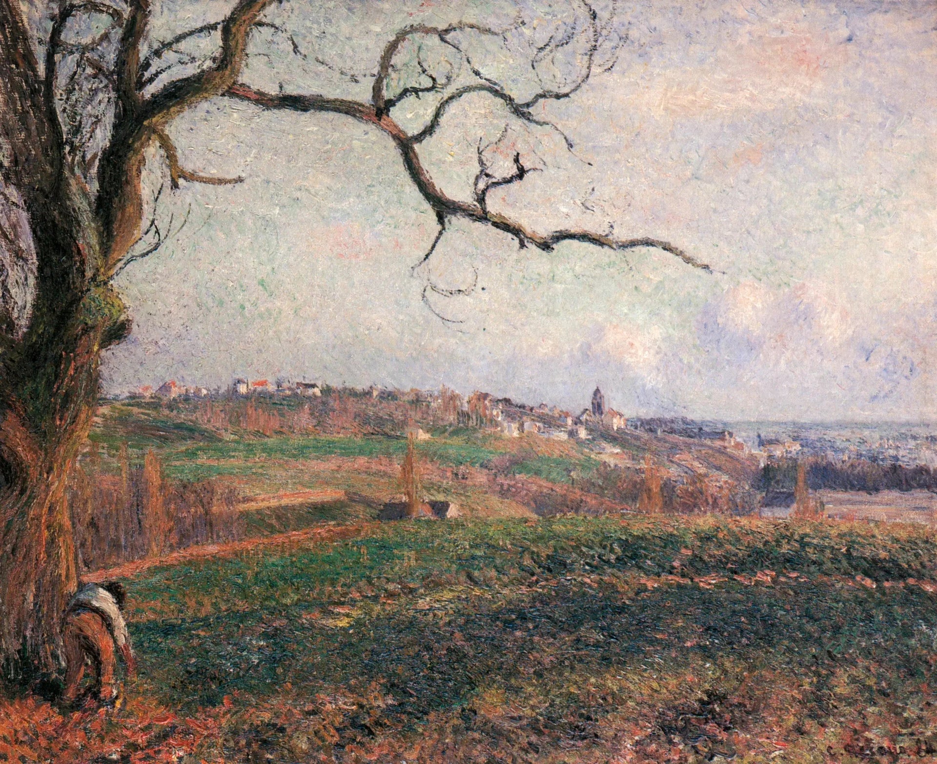 Vue sur la ville de Pontoise - Camille Pissarro image 1 reproduction réalisée par Alpha Reproduction