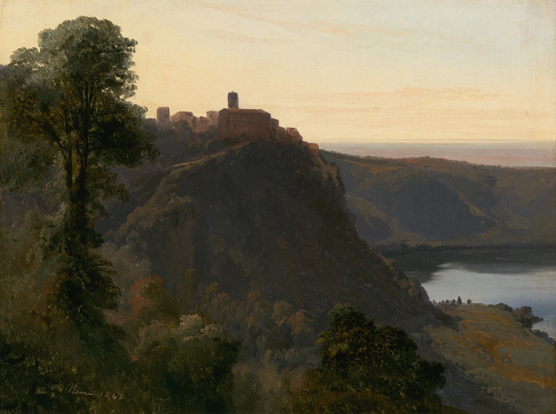 Vue sur le lac Nemi - Jules Coignet