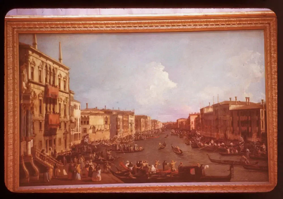 วิวแม่น้ำแกรนด์คาแนลจาก Palazzo Balbi ถึงสะพาน Rialto ในระหว่างการแข่งขันเรือ - Canaletto
