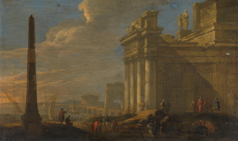 Vue sur le port italien - Jacob van der Ulft