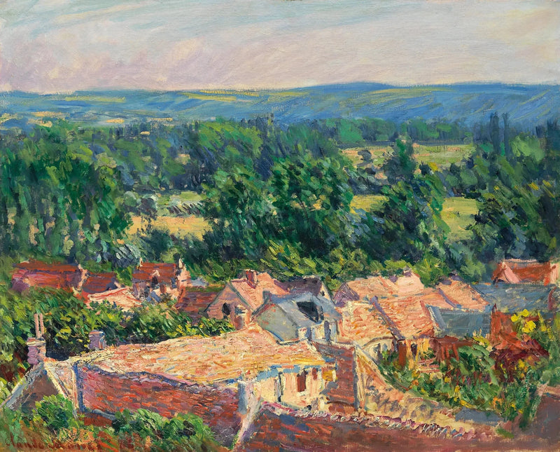 วิวหมู่บ้าน Giverny W1072 - Claude Monet