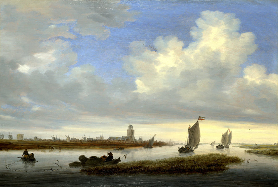 Vue d'une ville - Salomon van Ruysdael