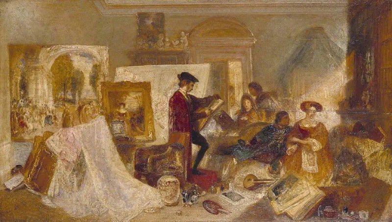 การศึกษา Watteau ตามกฎของ Fresnoy - J. M. W. Turner
