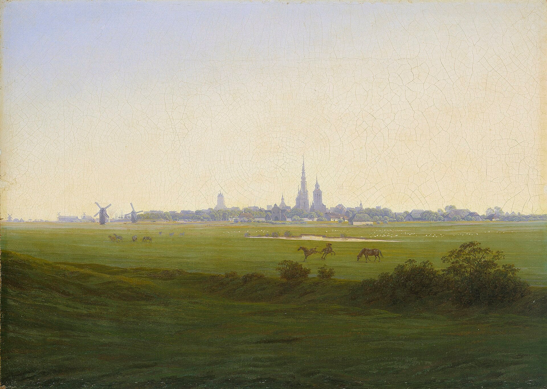 Prairies près de Greifswald - Caspar David Friedrich