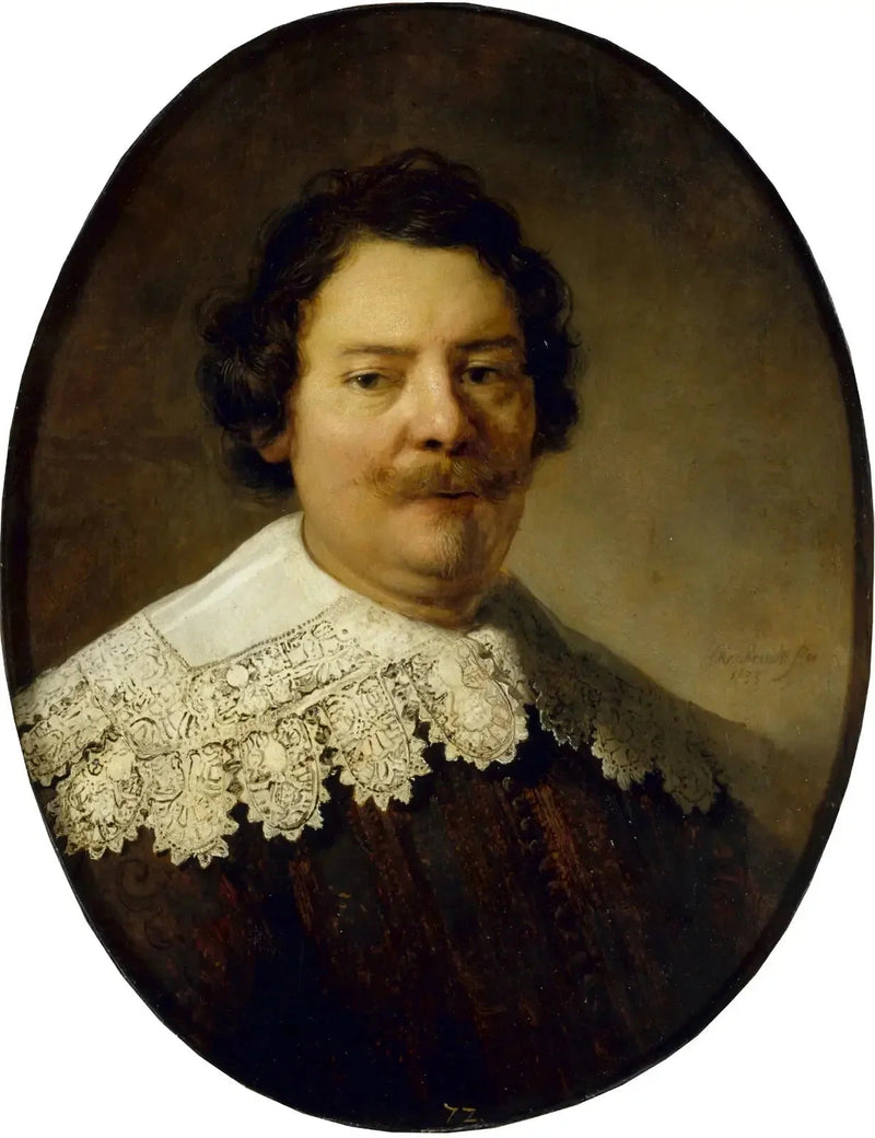 ภาพเหมือนของ Willem Burggraeff, สามีของ Maertgen van Bilderbeecq - Rembrandt