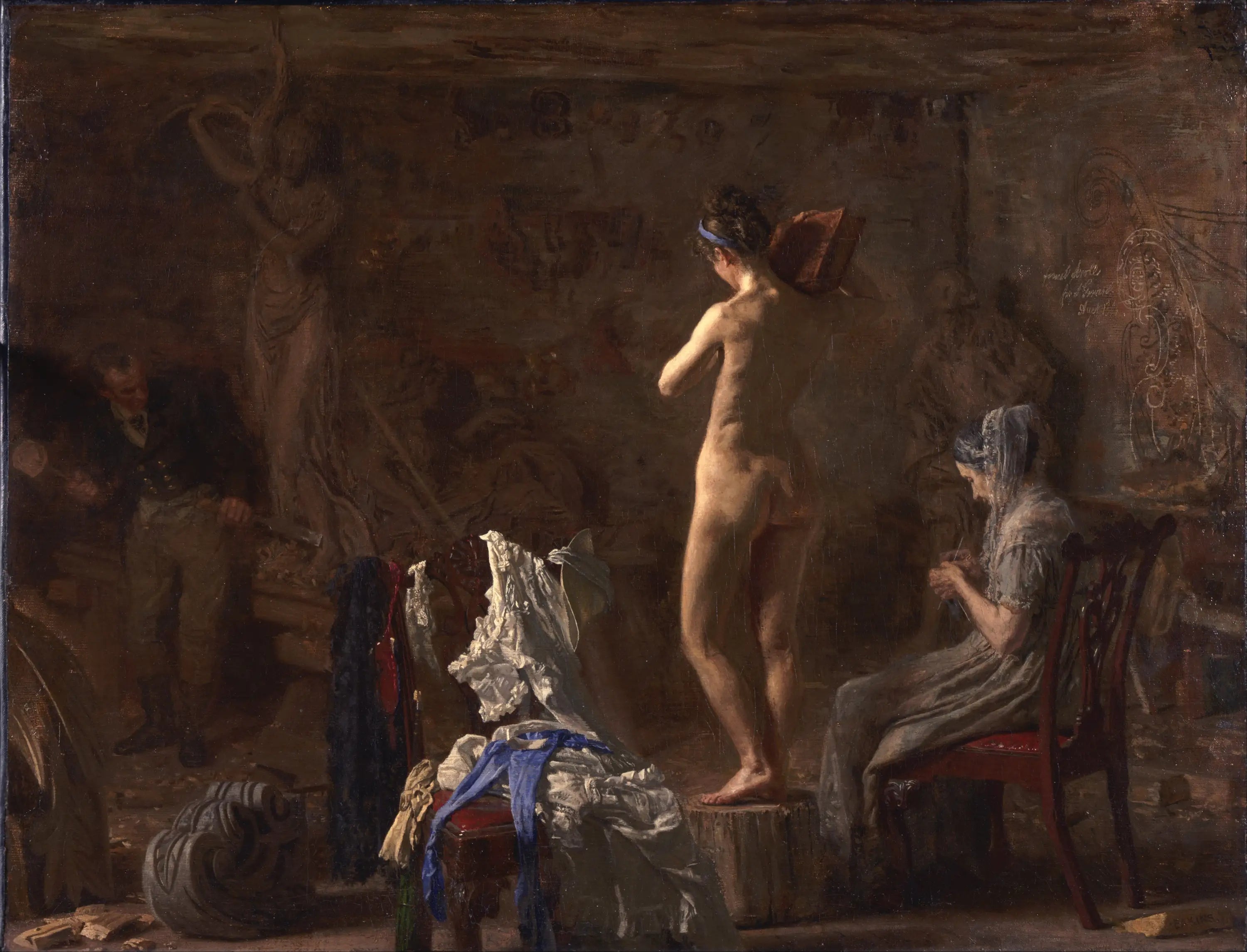 William Rush sculptant sa figure allégorique de la rivière Schuylkill - Thomas Eakins - Alpha Reproduction